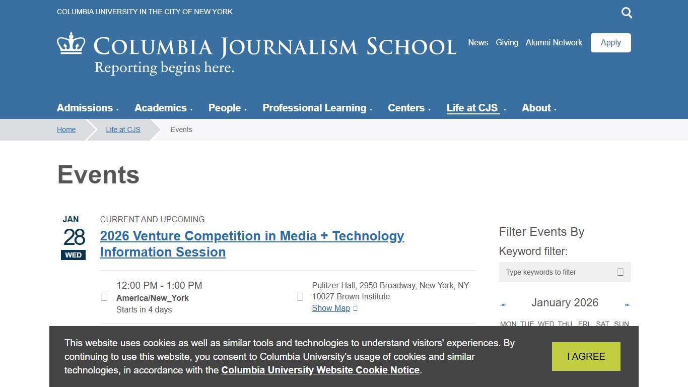 Events Columbia Journalism School