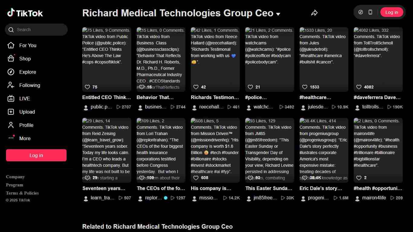 Richard Medical Technologies Group Ceo TikTok